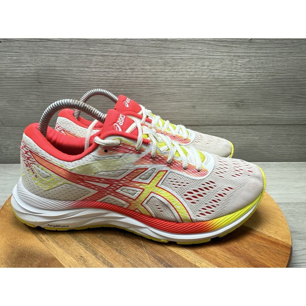 Asics Women's Gel Excite 6 White/Pink Running Shoes 1012A150 Womens 8.5